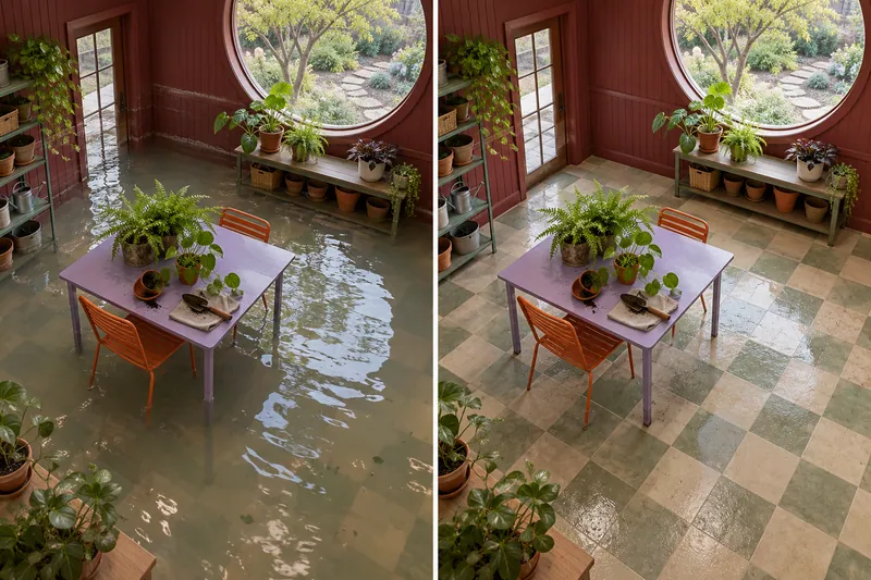 Water Extraction Near Ace Park before and after accessible standing-water pickup
